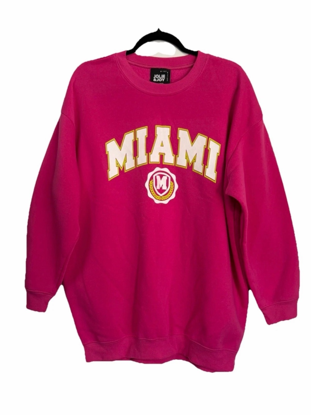 Joy Joy Bright Pink 'MIAMI' Crewneck Sweatshirt‎